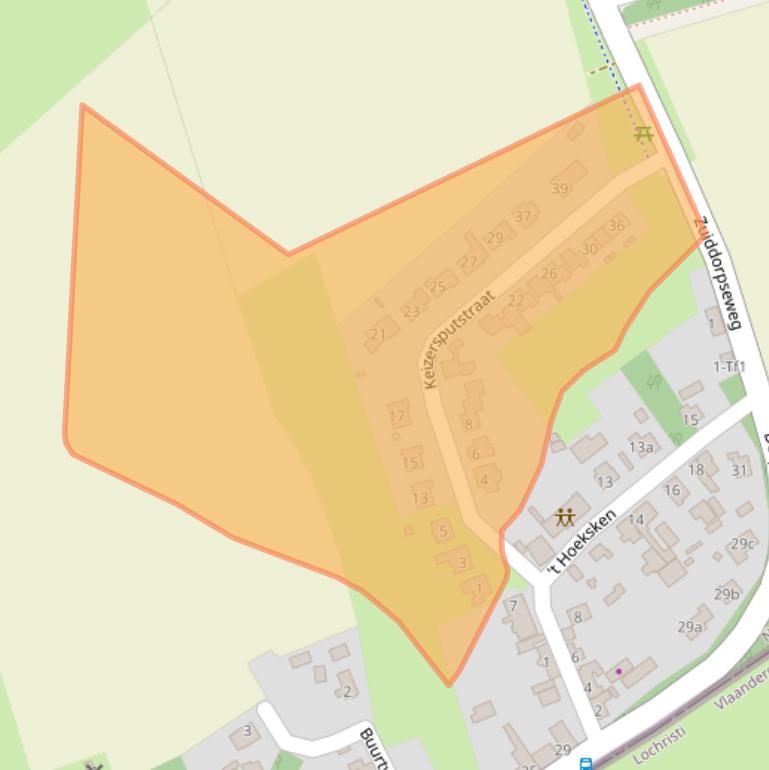 Kaart van postcodegebied 4575NL.