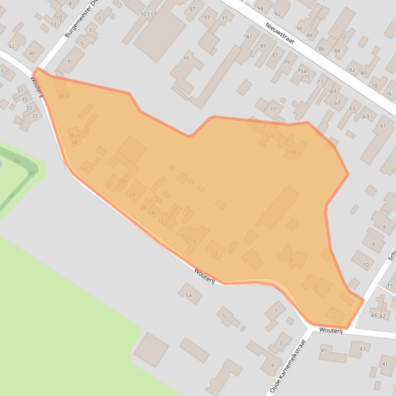 Kaart van postcodegebied 4576AE.