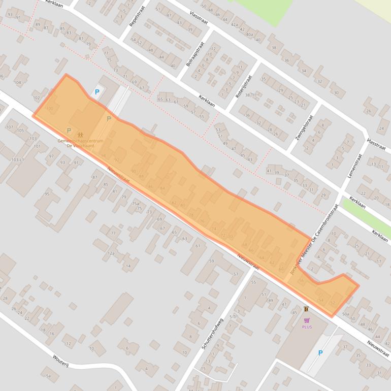 Kaart van postcodegebied 4576AM.