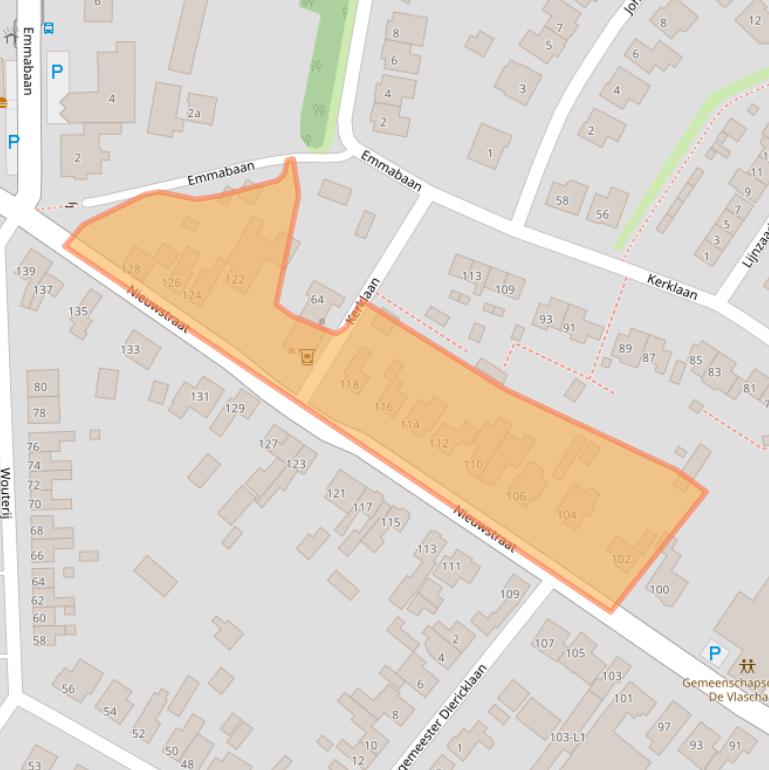 Kaart van postcodegebied 4576AN.