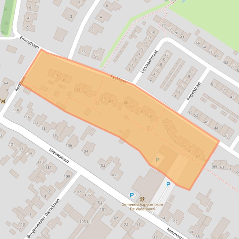 Kaart van postcodegebied 4576AW.