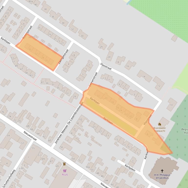 Kaart van postcodegebied 4576AX.