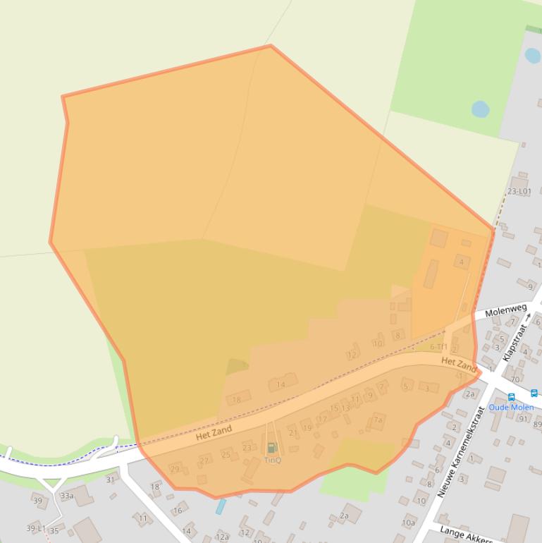 Kaart van postcodegebied 4576CA.