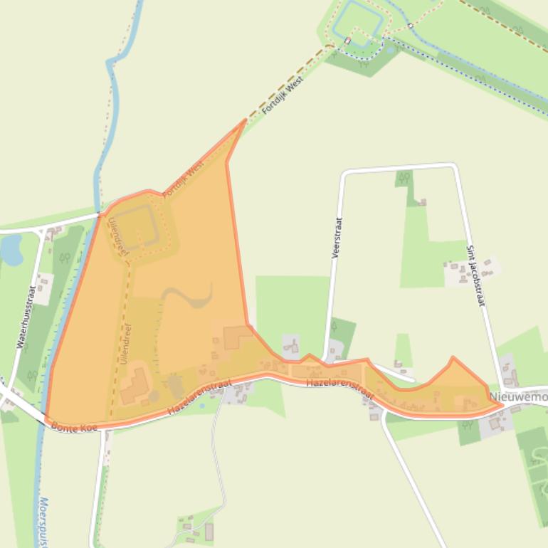 Kaart van postcodegebied 4576CJ.