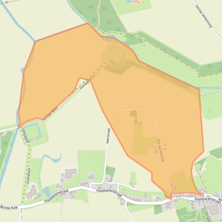 Kaart van postcodegebied 4576CM.