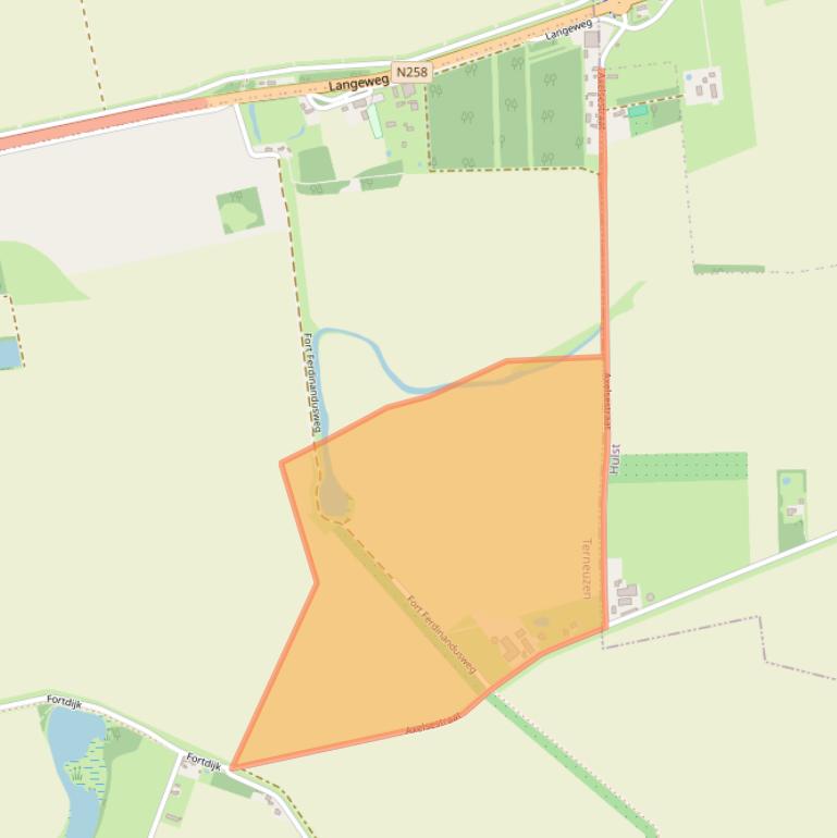 Kaart van postcodegebied 4576CS.