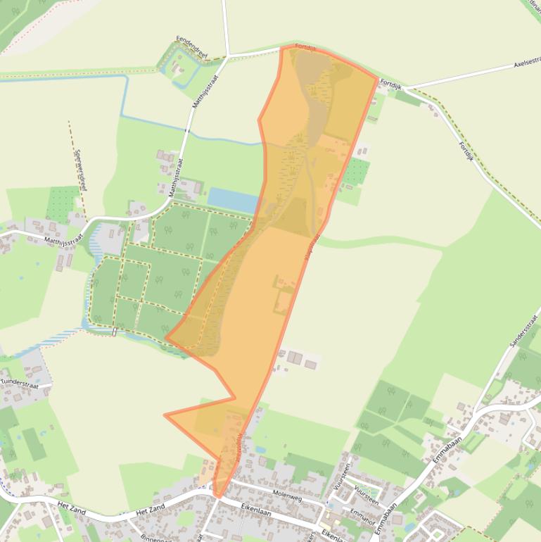 Kaart van postcodegebied 4576CT.