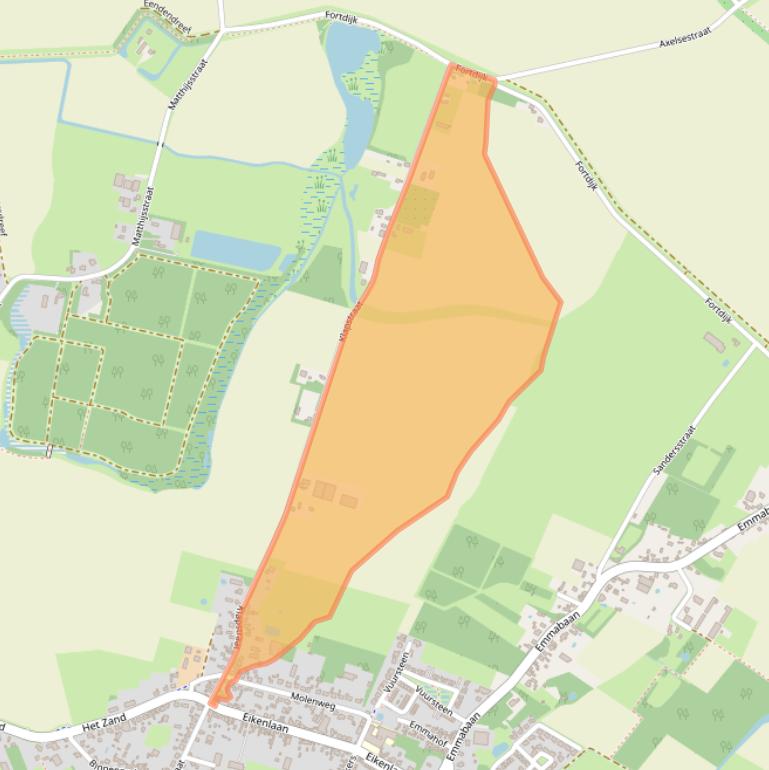 Kaart van postcodegebied 4576CV.