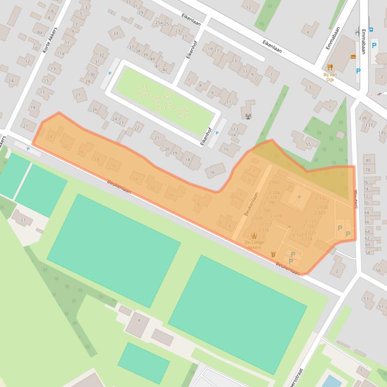 Kaart van postcodegebied 4576DX.