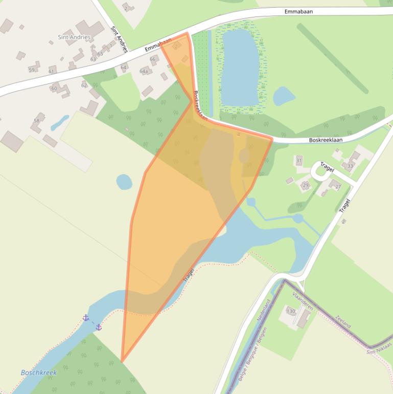 Kaart van postcodegebied 4576EL.