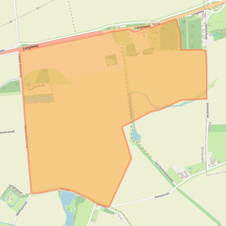 Kaart van postcodegebied 4576RL.