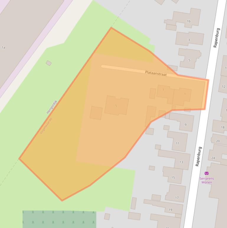 Kaart van postcodegebied 4581AH.