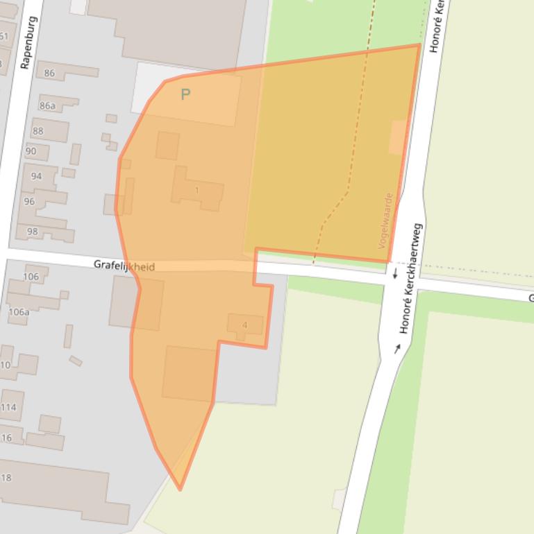 Kaart van postcodegebied 4581AJ.