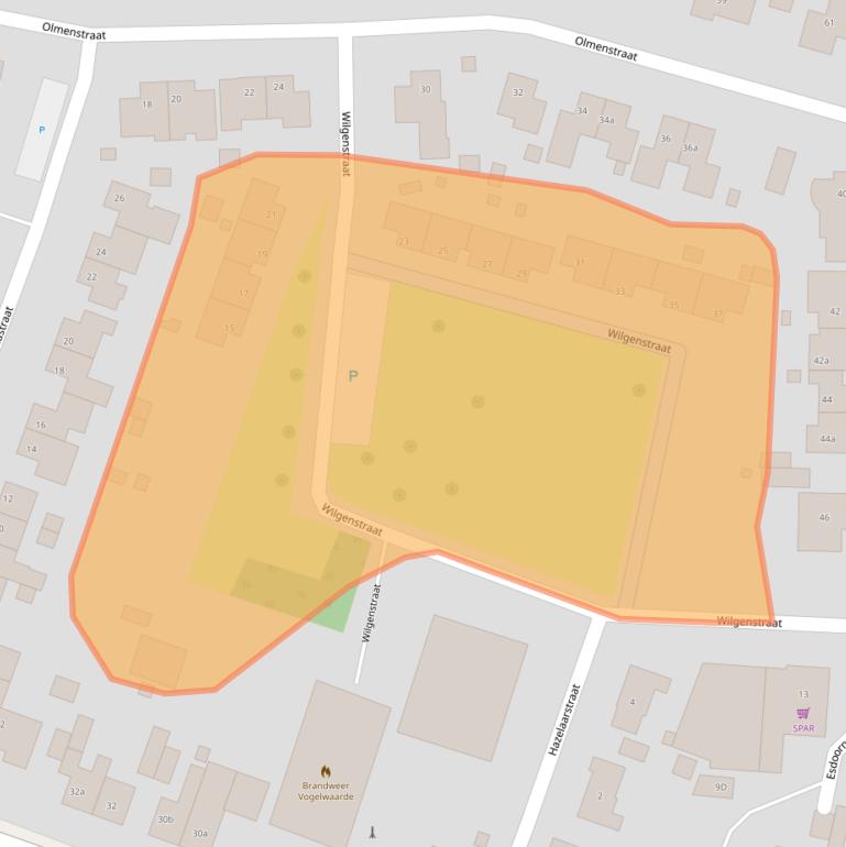 Kaart van postcodegebied 4581AM.