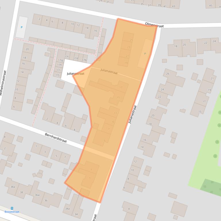 Kaart van postcodegebied 4581AN.