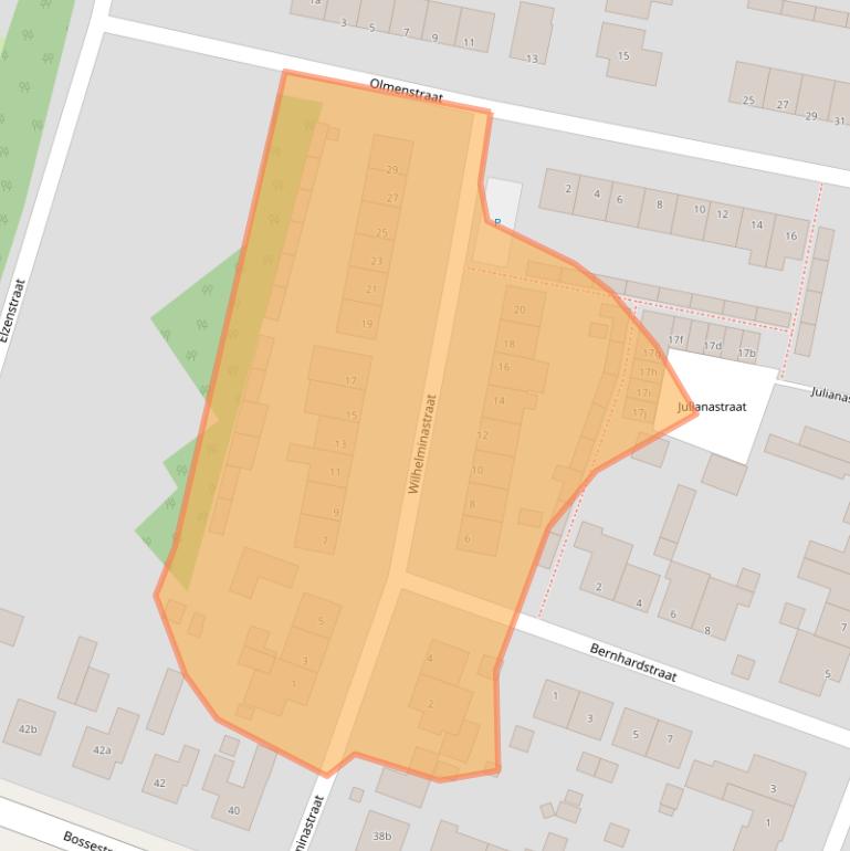 Kaart van postcodegebied 4581AS.