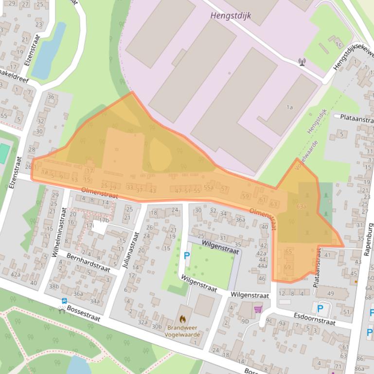 Kaart van postcodegebied 4581AT.