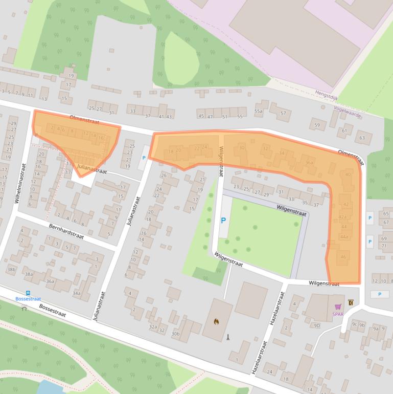 Kaart van postcodegebied 4581AV.