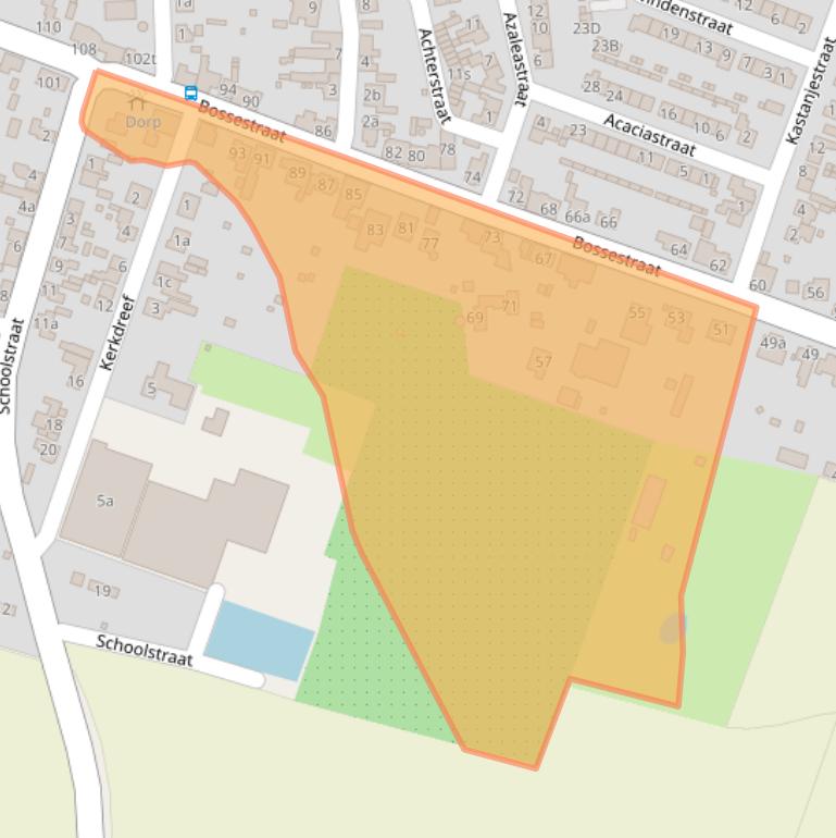 Kaart van postcodegebied 4581BB.