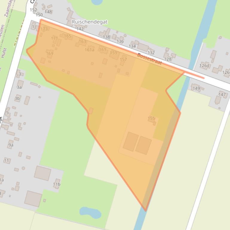 Kaart van postcodegebied 4581BD.