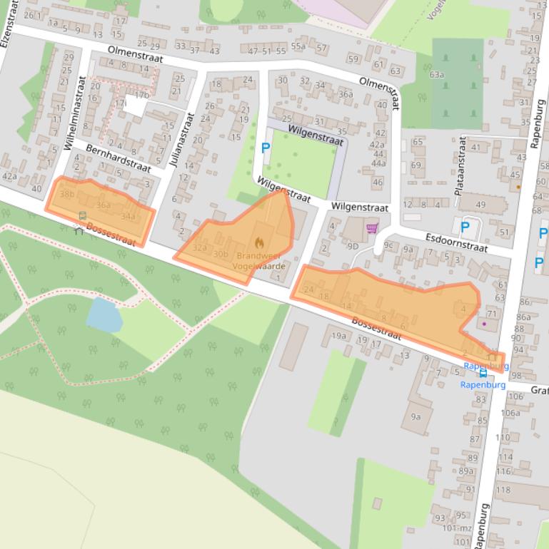 Kaart van postcodegebied 4581BE.