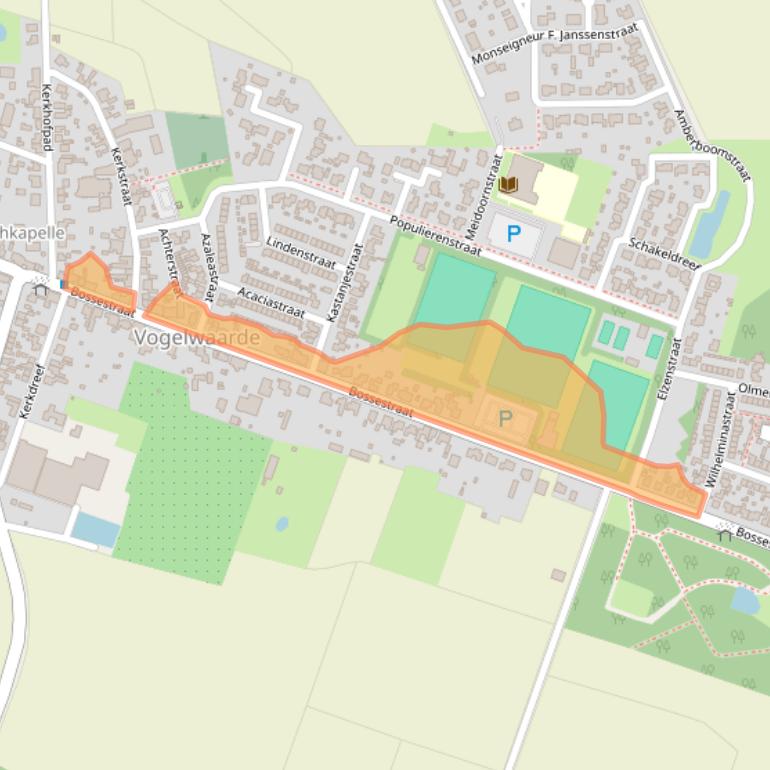 Kaart van postcodegebied 4581BG.