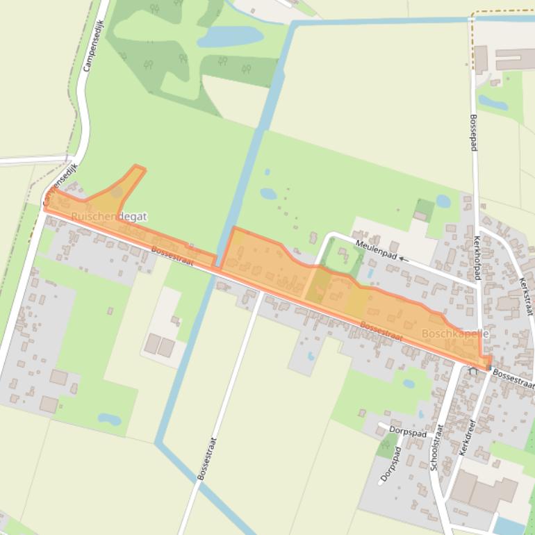 Kaart van postcodegebied 4581BH.