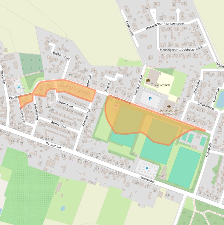 Kaart van postcodegebied 4581BS.