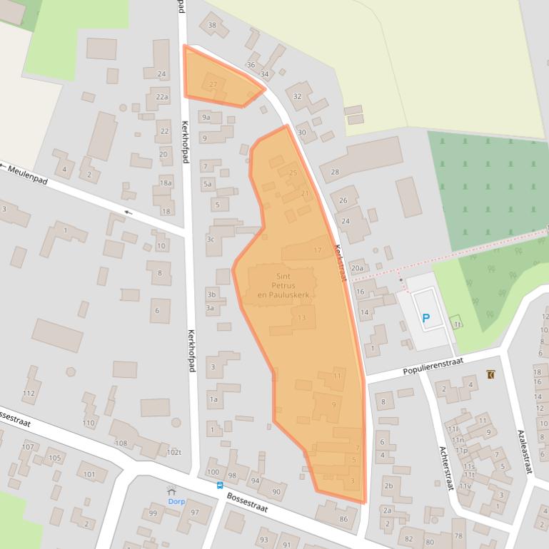 Kaart van postcodegebied 4581BV.