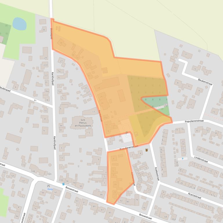 Kaart van postcodegebied 4581BW.