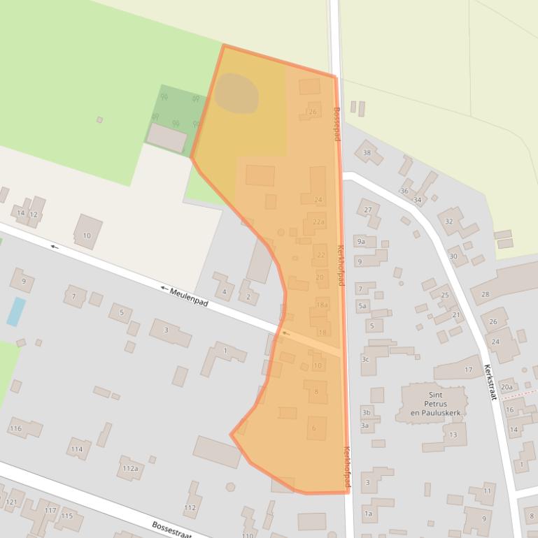 Kaart van postcodegebied 4581BZ.