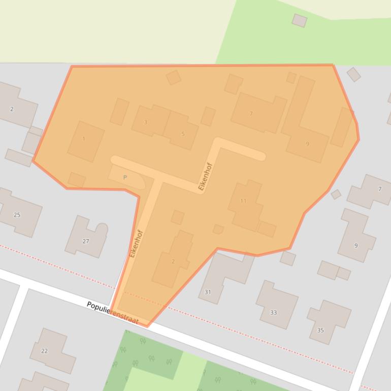 Kaart van postcodegebied 4581DA.