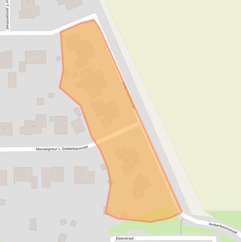 Kaart van postcodegebied 4581DD.