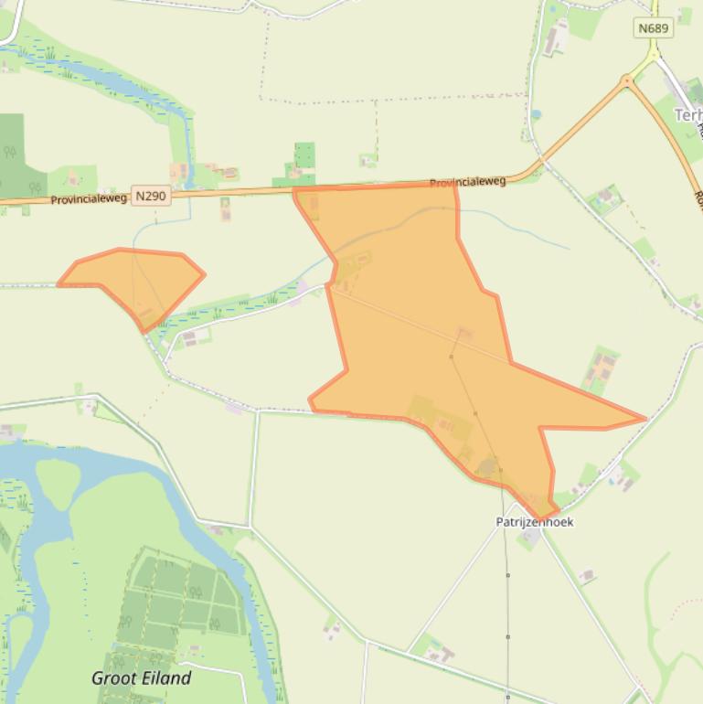 Kaart van postcodegebied 4581RR.