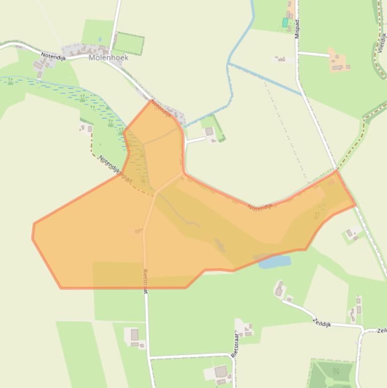 Kaart van postcodegebied 4583SX.