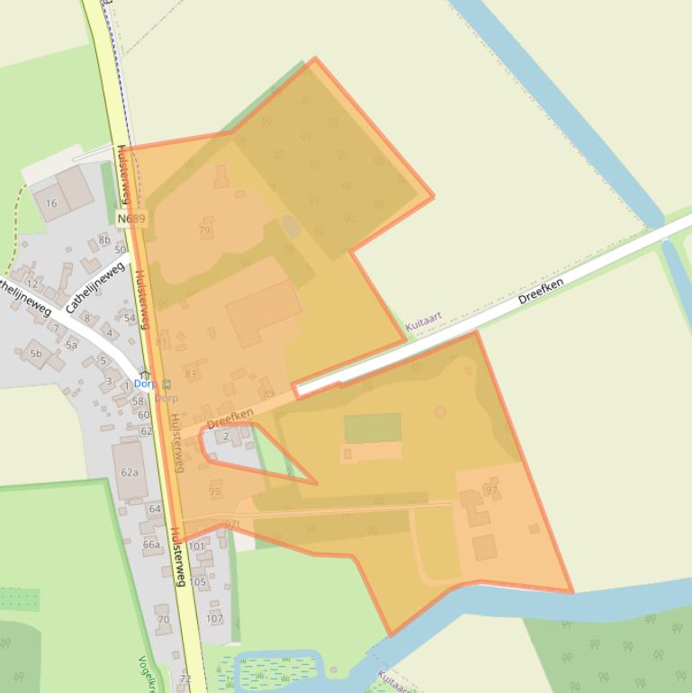 Kaart van postcodegebied 4584LG.