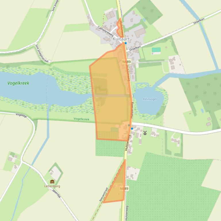 Kaart van postcodegebied 4584LJ.