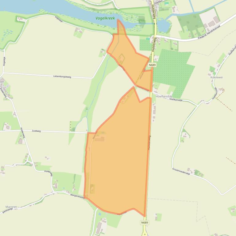 Kaart van postcodegebied 4584RP.