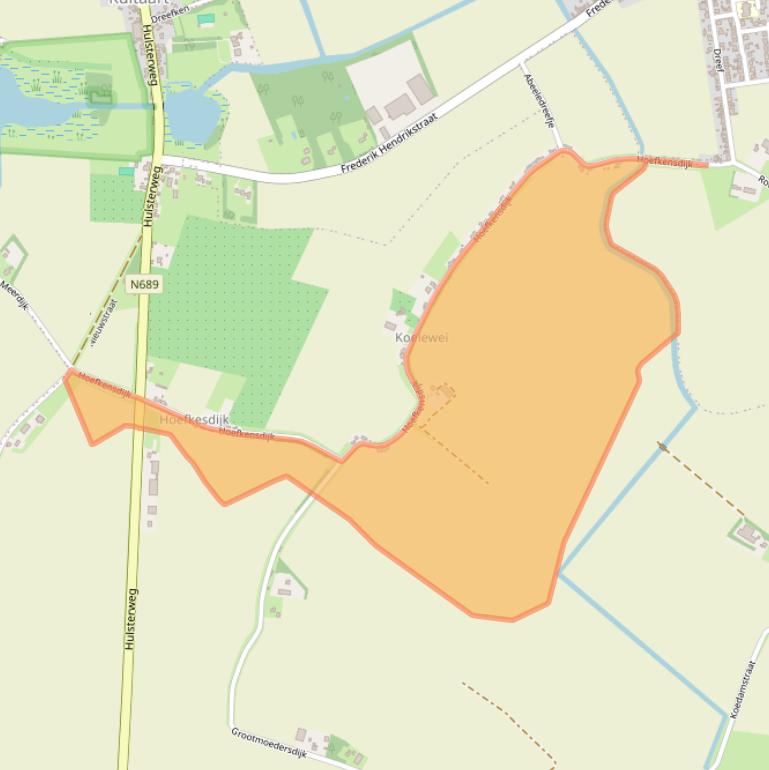 Kaart van postcodegebied 4584RS.