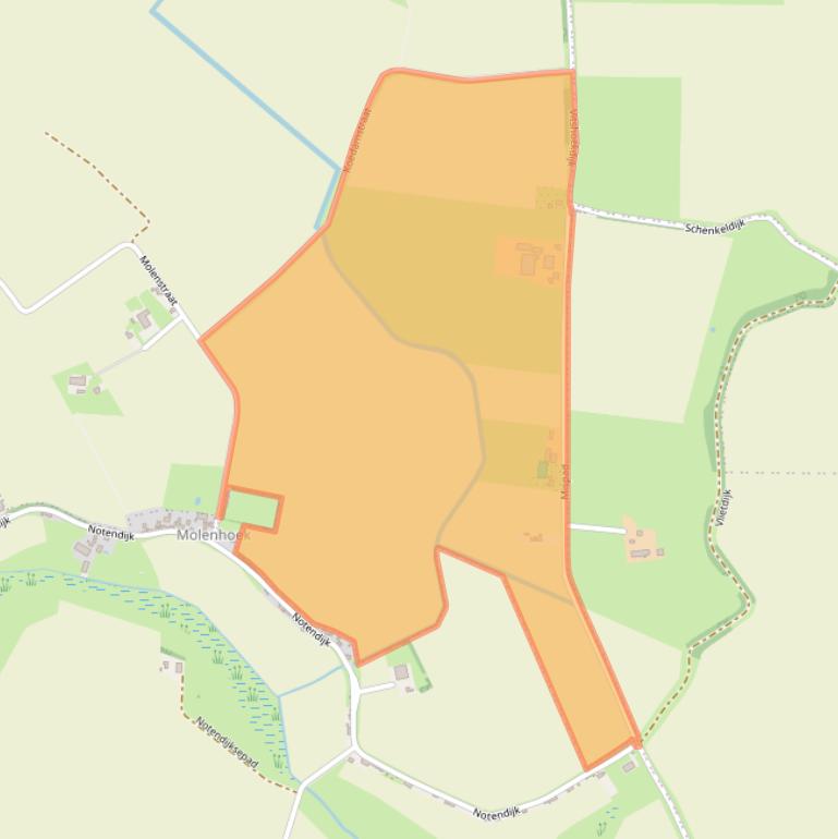 Kaart van postcodegebied 4584RX.