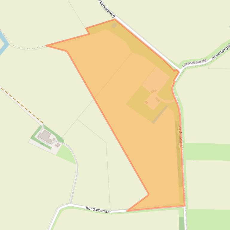 Kaart van postcodegebied 4584RZ.