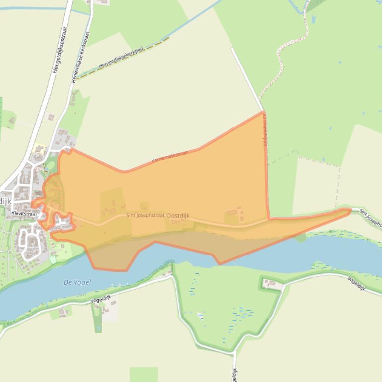 Kaart van postcodegebied 4585AH.