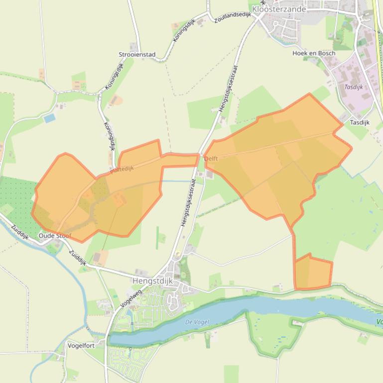 Kaart van postcodegebied 4585PT.