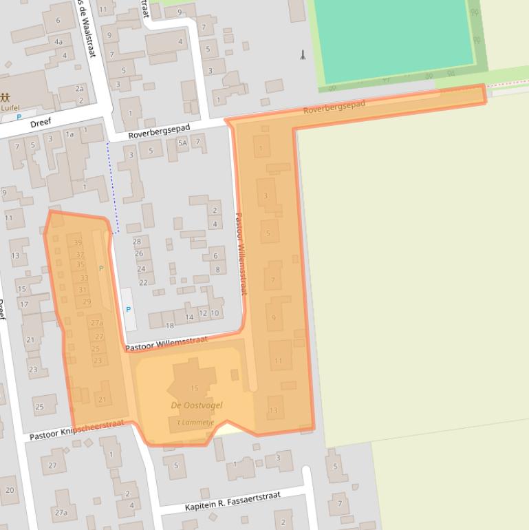 Kaart van postcodegebied 4586AJ.