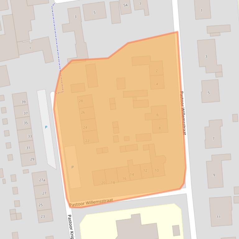 Kaart van postcodegebied 4586AK.