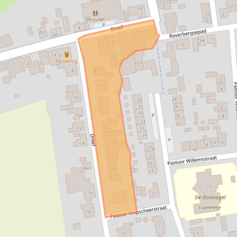 Kaart van postcodegebied 4586AL.