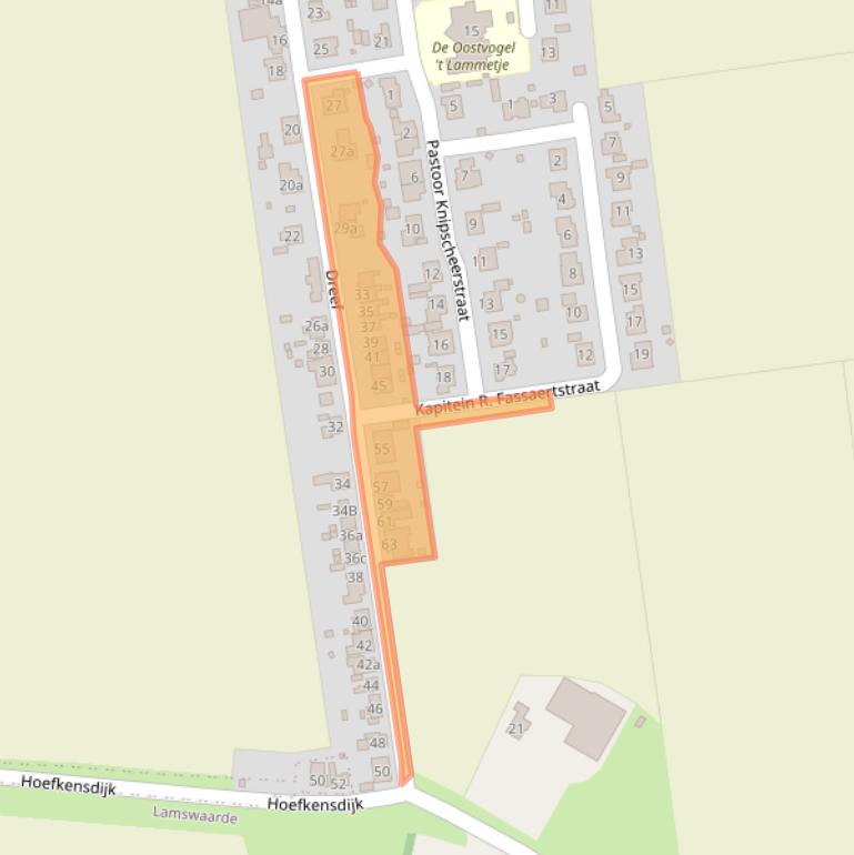 Kaart van postcodegebied 4586AM.