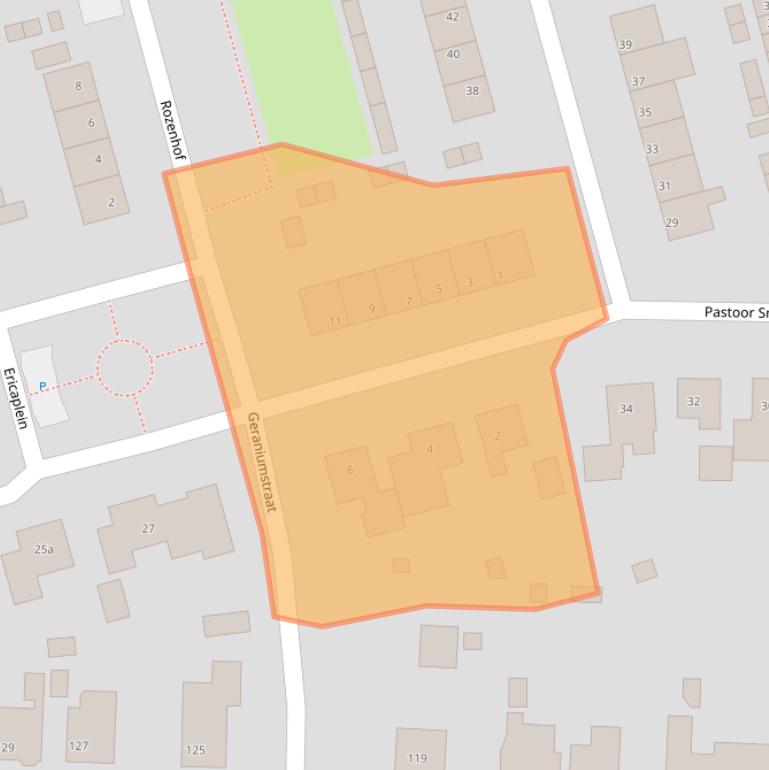 Kaart van postcodegebied 4587AA.