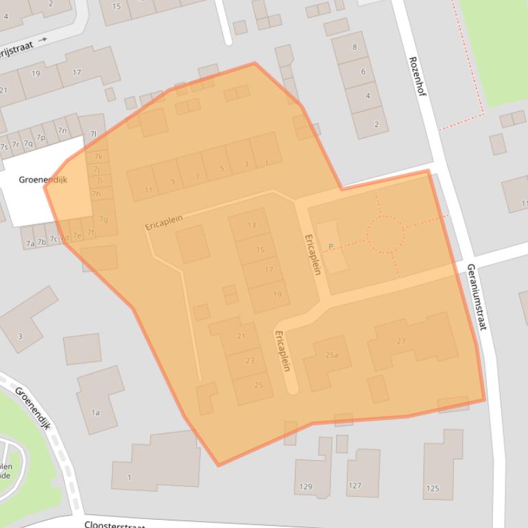 Kaart van postcodegebied 4587AB.