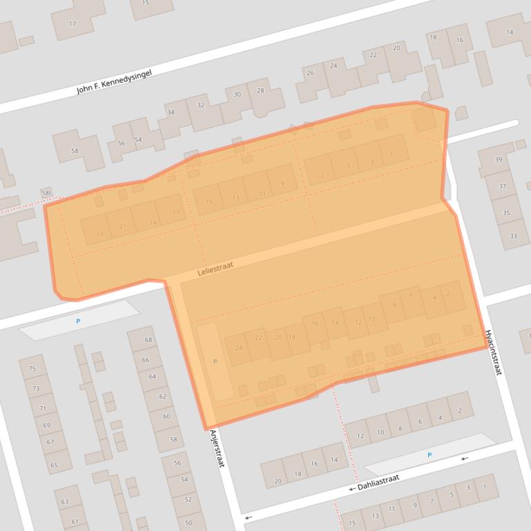 Kaart van postcodegebied 4587AN.